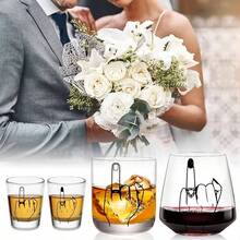 Engagement Gifts Couple, Ring Finger WineWhiskey Glass Set, Bride And Groom Just Married, Mr And Mrs Newlyweds Bridal Shower, Wedding Gifts Couples 2025 - Bộ ngón tay - Xem 7