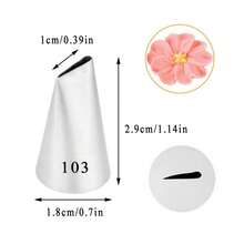 1 Pc Large Piping Tips Set - Grade Stainless Steel Big Piping Nozzles Kit For Pastry Cupcakes Cakes Decorating Supplies Baking Set - Silver - View 14