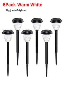 6Pack Ultra Bright Solar Outdoor Lights Decorative, Faster Charge Solar Pathway Garden Lights Up To 12H Auto On/Off, Solar Lights Outdoor Waterproof For Walkway Yard Lawn(1/2/6Pack) - Multicolor - View 17