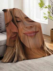 1pc Customized Photo Blanket, Personalized Flannel Blanket With Photo, Bedding Blanket, Custom Throw Blanket, Customized Image Blanket, Personalized Family Photo Blanket, Custom Graphic Blanket, Personalized Throw Blanket, Friend Blanket, Cozy Blanket, Family Gift, Wedding Gift, Mother's Day Gift, Birthday Gift, Office Use - Multicolor - View 8