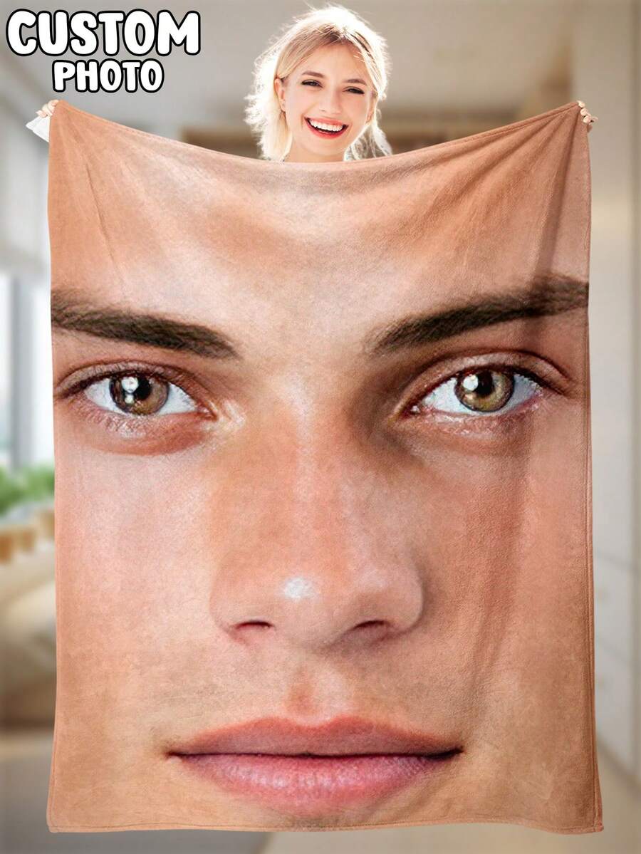 1 pieza Manta personalizada con foto, manta de franela personalizada con foto, manta de cama, manta personalizada, manta con imagen personalizada, manta de foto familiar personalizada, manta con gráfico personalizado, manta personalizada para el hogar, manta cálida, regalo familiar, regalo de boda, regalo del Día de la Madre, regalo de cumpleaños, uso de oficina