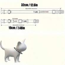 [Pet Collars] 5pcs Random Pet Collars With Bells | Adjustable Cartoon Patterns For Small Cats And Dogs | PP Material, Without Battery