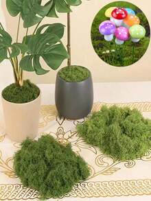 100g Décoration de mousse artificielle - Verdure réaliste, parfaite pour les micro-paysages, la décoration de fenêtre et les mises en page de conception. Cadeaux d'anniversaire, de remise de diplôme, décoration de jardin, plante d'extérieur, jardinage, fleurs artificielles
