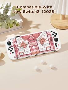 Ayotu 1pc Tarot Theme Compatible With Switch2/Switch NS/Switch OLED/Switch Lite Game Console Protective Case, New Generation, Star & Moon Pattern, TPU Soft Shell, Universal Game Controller Protective Cover, Switch Controller Protective Cover, Switch Gaming Accessories, Anti-Drop, Anti-Slip, Anti-Scratch, Fashionable - Multicolor - View 20