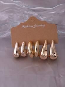 Pendientes de aro en forma de gota de agua vintage, pendientes personalizados de lujo con estética de alta gama, estilo europeo y estadounidense de comercio transfronterizo