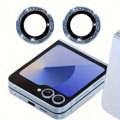 Galaxy Z Fold 7/6/5/4、Z Flip 6/5/4 闪光鹰眼镜头保护膜，弧形钢化玻璃镜头保护膜，带后置摄像头高清强化玻璃膜，防刮