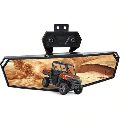 Espejo retrovisor compatible con Ranger 500 570 900 XP 1000 XPCrew 2017 - 2025, espejos retrovisores UTV, espejos convexos centrales, se adapta a la pestaa de montaje desplegable de