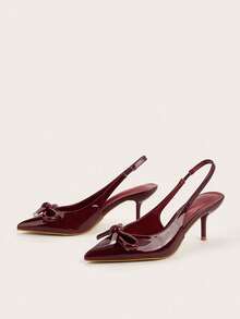 Women Heeled Sandals - Burdeos - View 3