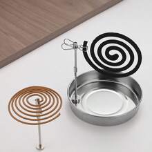 New Adjustable Multi-Section Height Multi-Function Strong Magnetic Mosquito Coil Sandalwood Incense Holder With Tray, For Home And Outdoor Use - Silver - View 6