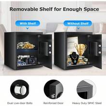 Steel Safe Box With Digital Keypad Lock, 1.2 Cubic Feet Security Document Safe With Removable Shelf Home, Hotel, Office, Valuables, Money, 12.99x 14.17x 12.99 Inches - 1.20 cu.ft. - View 4