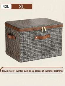 Foldable Portable Storage Box, Dust-Proof Clothes And Quilt Organizer, Spring-Loaded Home Storage Container - Convenient And Space-Saving, Suitable For Bedding, Fabrics, Spring Clothing And Quilt Storage, Outdoor Yard Storage, Back To School Season - Grey - View 12
