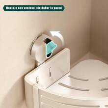 Esquinero para Baño Regadera Ventosa Repisas Sin Taladro Organizador de Regadera Metal de Aluminio Porta Shampoo Antióxido Estante Organizador Baño Blanco Marfil 2 Unidades Tofaney - 3 niveles - Ver 9