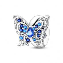 1 pieza Encanto de cuentas de silicona con diseño de huella de gato perezoso, lazo y circonita cúbica brillante en color plateado, accesorio versátil y clásico apto para hacer pulseras, collares y pendientes de joyería DIY para mujeres y niñas