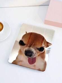 1pc Funny Dog Pattern Tablet Protective, Compatible With 10.2, Pro 11 2021/2020/10th G, 4/5/6, Tab A8 10.5 2022, Matepad 10.4, Tab, With Pcil Slot, Shockproof, Tablet Stand Cover.Accessories. - 彩色 - 查看 3