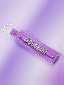 1pc Customized Accessory & Pendant, Customized Crystal Letter Keychain, Shiny Personalized Leather Keychain Accessory, Gothic Letter Car Keychain, Gift For Men & Women, Creative/Mother's Day/Valentine's Day/Gift - Multicolor - View 15