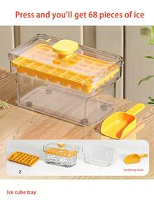 1 件一键式冰格，易脱制冰器模具，家用制冰器，冰格，适用于杯子、冰桶和冰格，厨房配件