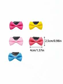 10/20/50pcs Random Color Cute Pet Hair Clips, Cat & Dog Hair Accessories - Multicolor - View 2