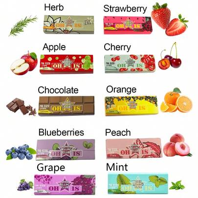 2 confezioni di cartine da arrotolare lente e profumate (50 cartine + 50 filtri per confezione), accessori per il fumo, cartine da arrotolare con aroma di frutta, regalo per amici fumatori