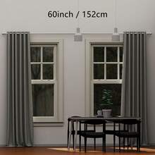 0.748 Inch Spiral Splice Curtain Rod/Roman Rod, Metal Iron Material, Adjustable Segment Count. Length: 31 Inches To 147 Inches, Fits 28 Inch To 144 Inch Windows. Can Be Used As: Blackout Curtain Rod/Sun Shade Rod/Sheer Curtain Rod. Wall-Mounted And Hanging Installation, Sturdy And Durable. Available In White, Black, Gold, Silver. Classic Decorative Finials, Perfect For Bedroom, Kitchen, Living Room, Dining Room, Bathroom, Office, Dorm And Rental Apartment. - Multicolor - View 16