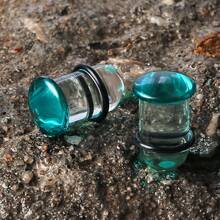 12Pcs Glass Stretching Kit With Rubber O-Rings For Body Piercing - Turquoise - View 8