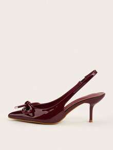 Women Heeled Sandals - Burdeos - View 2