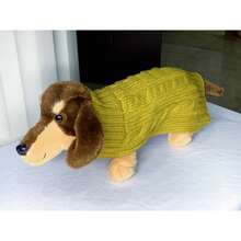 1 Stück Hundepullover, warm gestrickter Pullover, britischer Stil Pullover für Dackel, Hundemode, Herbst/Winter, warme Kleidung für kleine Hunde wie Pudel, Bichon Frise, Malteser, süß & einfach, warm, verhindert Fellverlust, geeignet für Pudel, Bichon, Corgi