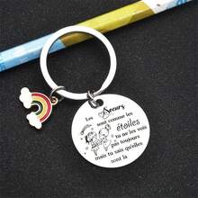 1pc French Best Friends Keychain Gift - Best Friend Birthday, Christmas, Valentine's Day, Graduation Memento, Sisterhood Rainbow Charm Sentimental Sister Gift From Older Sister Bag Accessories Lanyards With Id Holder Car Accessories Bag Charms Car Accessaries Teacher Gift Ideas