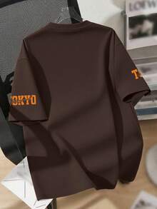 Teen Boys Tokyo Print Graphic Tee, Short Sleeve Car Print, Racing Vibe, Urban Style