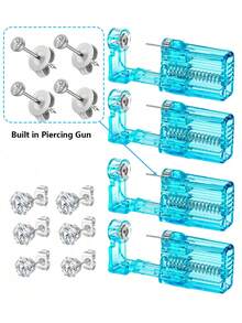 2PCS-10PCS Ear Piercing Kit Disposable Self Piercing Gun With 2mm Silver Earring Studs Home Use Ear Piercing Tool - White - View 10