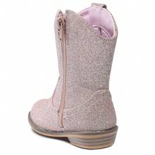 Kids Western Boots - Easy Slip-On Comfort, Faux Leather Upper, Durable Sole For School & Playdates, ClassicPicks Cowboy Style Boots - 粉色 - 查看 4