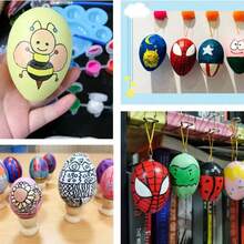 6/3/1 件逼真塑料恐龙蛋玩具，假彩绘耐用鸡蛋，早餐鸡蛋