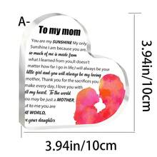 1pc Dearest Mom, Mother's Day Transparent Acrylic Heart Souvenir Gift, Mother And Daughter Pink Silhouette, Best Birthday Gift For Mom, Best Holiday Gift - Ornaments - View 11