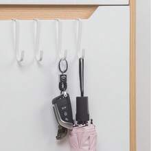 2 Stücke bohrlochfreie, schadensfreie Aufhängehaken, Schrankreglerhaken, Kleiderschranktürhaken, ohne Bohren erforderlich