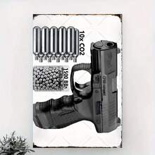 20.32x30.48 Cm Metal Sign - Precision Captures Power & Precision, Durable Outdoor Adventure & Competition Sign, Ideal For Gun Enthusiasts, Top-Level Air Rifle Equipment Display, Weather-Resistant Material - Multicolor - View 5