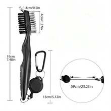 Golf Club Brush, Golf Club Groove Cleaning Brush, Double-Sided Golf Club Putter & Iron Groove Cleaning Kit, Cleaning Tools, Golf Accessories, Random Styles Shipped Based On New Or Old Models, Varying Details - Multicolor - View 8