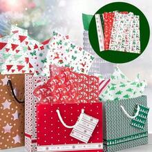 20/30pcs Christmas Gift Wrapping Paper, Party Decoration Art Paper, Suitable For Gift Packaging, Bouquet Packaging, Art Crafts, DIY, Packaging Bags, Friends' Gifts, Festive Holiday Packaging, Christmas Tree & Reindeer Design, 5 Colors To Choose From