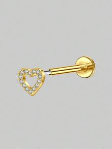 AVYRING 1 件平背耳环耳钉无线耳屏唇钉软骨唇美杜莎海螺身体穿孔首饰防过敏女士男士防过敏无线耳环耳钉穿孔首饰 - 多色2 - 查看 36