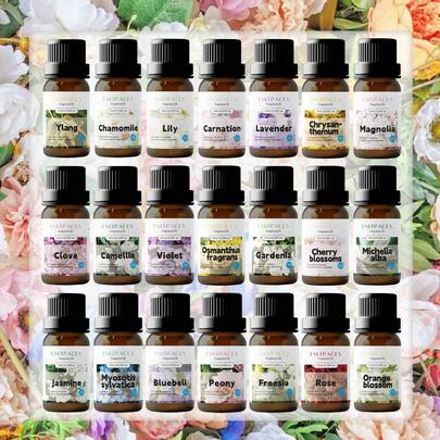 EMBRACEX. 21种花香精油，茉莉花香精油，芳香疗法精油，最佳女士车载香薰精油，怡人香气，送给女性、母亲、姐妹的趣味礼物，母亲节礼物 - 10毫升车载空气清新剂