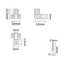 4x Roller String Retainer Trees For Stratocaster Telecaster Electric Guitar - 銀色 - 查看 6