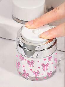 زجاجات مضخة هوائية بنمط الوردي القوس والقلب، حاويات مضخة هوائية للكريم، حاوية مرطب بمضخة، حاويات مستحضرات تجميل فارغة من الأكريليك مع مضخة، حاويات قابلة لإعادة التعبئة بحجم السفر مع غطاء لمرطبات سميكة، كريمات العناية بالبشرة، شفافة، منظم مستحضرات التجميل