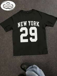 A Casual Printed Round Neck Pullover Short Sleeved T-Shirt For Girls And Young Children In Summer - Printed T-Shirt Inspires Imagination And Self-Expression