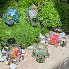 SoeUyd 10 Stück Mini Leuchtende Schildkröten Harz,Mini Turtle,Leuchtende Mini Schildkröten Harz Figuren,Winzige Schildkröten für Gartendeko,Landschaftsgestaltung & Heimdekoration