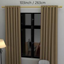 0.748 Inch Spiral Splice Curtain Rod/Roman Rod, Metal Iron Material, Adjustable Segment Count. Length: 31 Inches To 147 Inches, Fits 28 Inch To 144 Inch Windows. Can Be Used As: Blackout Curtain Rod/Sun Shade Rod/Sheer Curtain Rod. Wall-Mounted And Hanging Installation, Sturdy And Durable. Available In White, Black, Gold, Silver. Classic Decorative Finials, Perfect For Bedroom, Kitchen, Living Room, Dining Room, Bathroom, Office, Dorm And Rental Apartment. - Multicolor - View 15