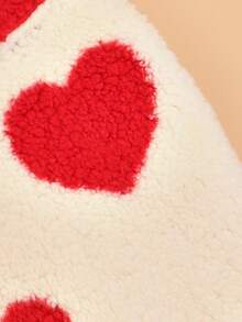 1pc Heart Pattern Pet Vest, Suitable For Cats And Dogs, Plush Pet Harness For Autumn/Winter