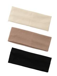 1/3/4 piezas Diademas deportivas versátiles y minimalistas de unicolor, accesorios para el cabello de otoño e invierno para mujer, pañuelos elegantes, bandanas suaves para vacaciones - Multicolor - Ver 7