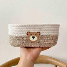 Inwagui Petits paniers de rangement pour l'organisation, panier tressé en corde panier décoratif bohème ovale boîte peu profonde, bacs de rangement pour étagère de placard pour le maquillage, la papeterie, les jouets pour chiens et chats, paniers cadeaux