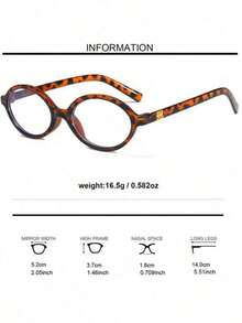 1/2pcs Vintage Hip Hop Retro Small Oval Eyeglasses, Minimalist Versatile Fashion