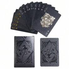 Black Rose Deck Poker Frosted Waterproof Plastic Playing Cards Texas Poker Collection Commemorative Chess Practical Party Gift - Hoa hồng đen - Xem 2