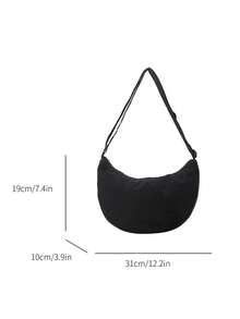 LECEY 男女通用运动斜挎包，饺子造型，2026 春季新款 - 黑色 - 查看 3