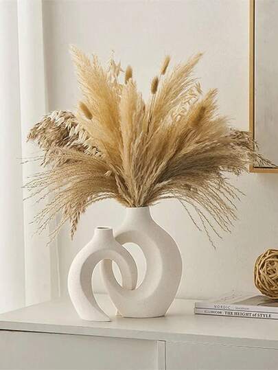 Ceramic Vase Set Flower Donut Moderne Vases Home Creative Wit Minimalism Tafel Living Room Entryway Bookshelf Mantel Centerpieces Shelf,Room ation view 3